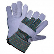 Перчатки комбинированные ТРАЛ (манжета крага; серо-синие)